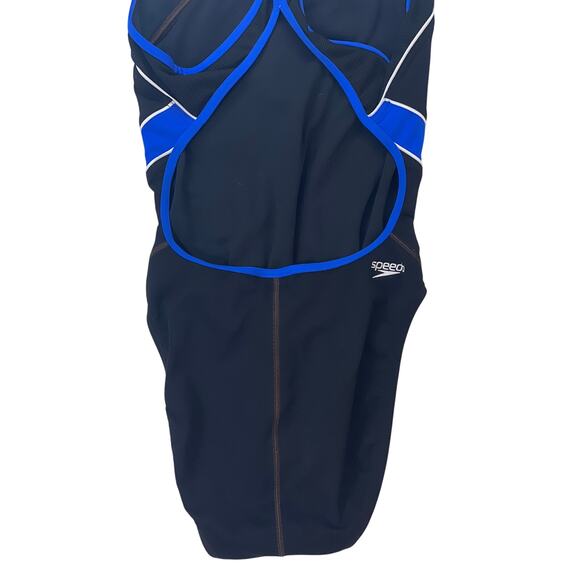 Speedo Womens‎ One Piece Swimsuit 6/32 Black Racerback Training Embroidered Logo - Picture 4 of 8